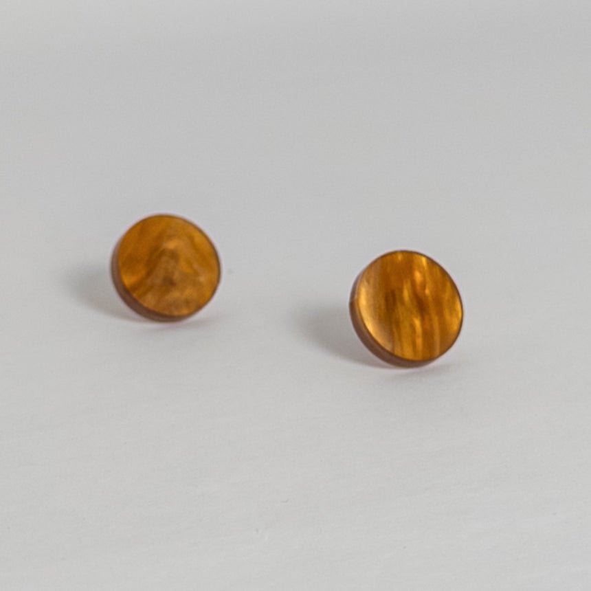 15mm Round Stud - Caramel - Mingled