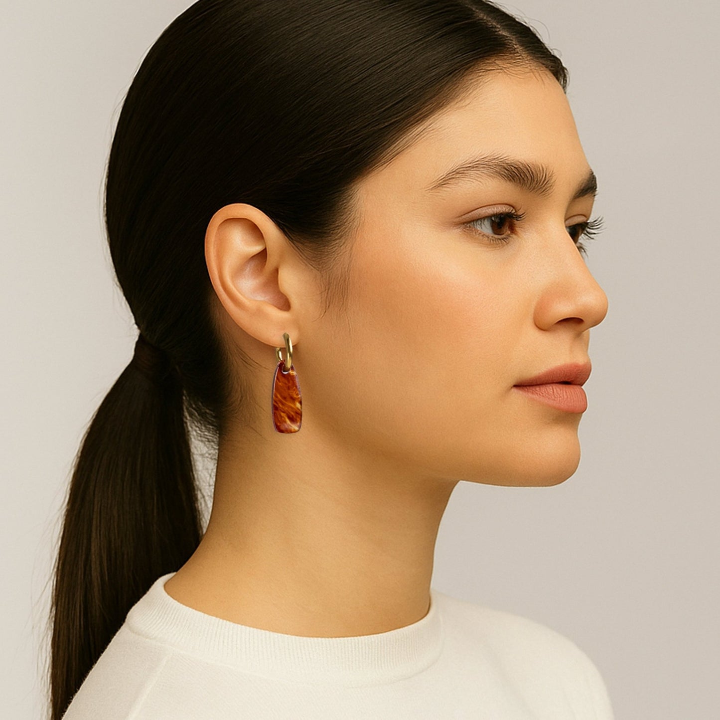 Arla Huggie Dangle Earrings - Mingled