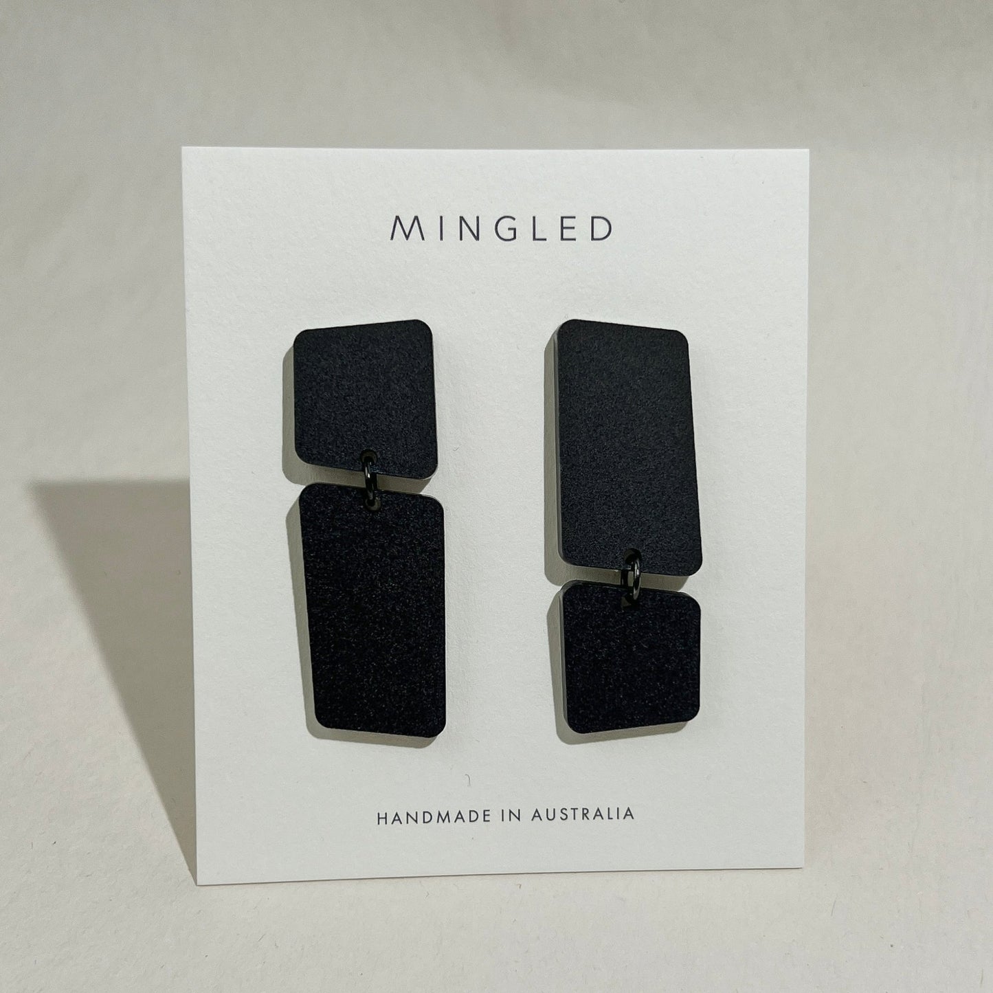 BAUHAUS Statement Earrings - Matte Black - Mingled