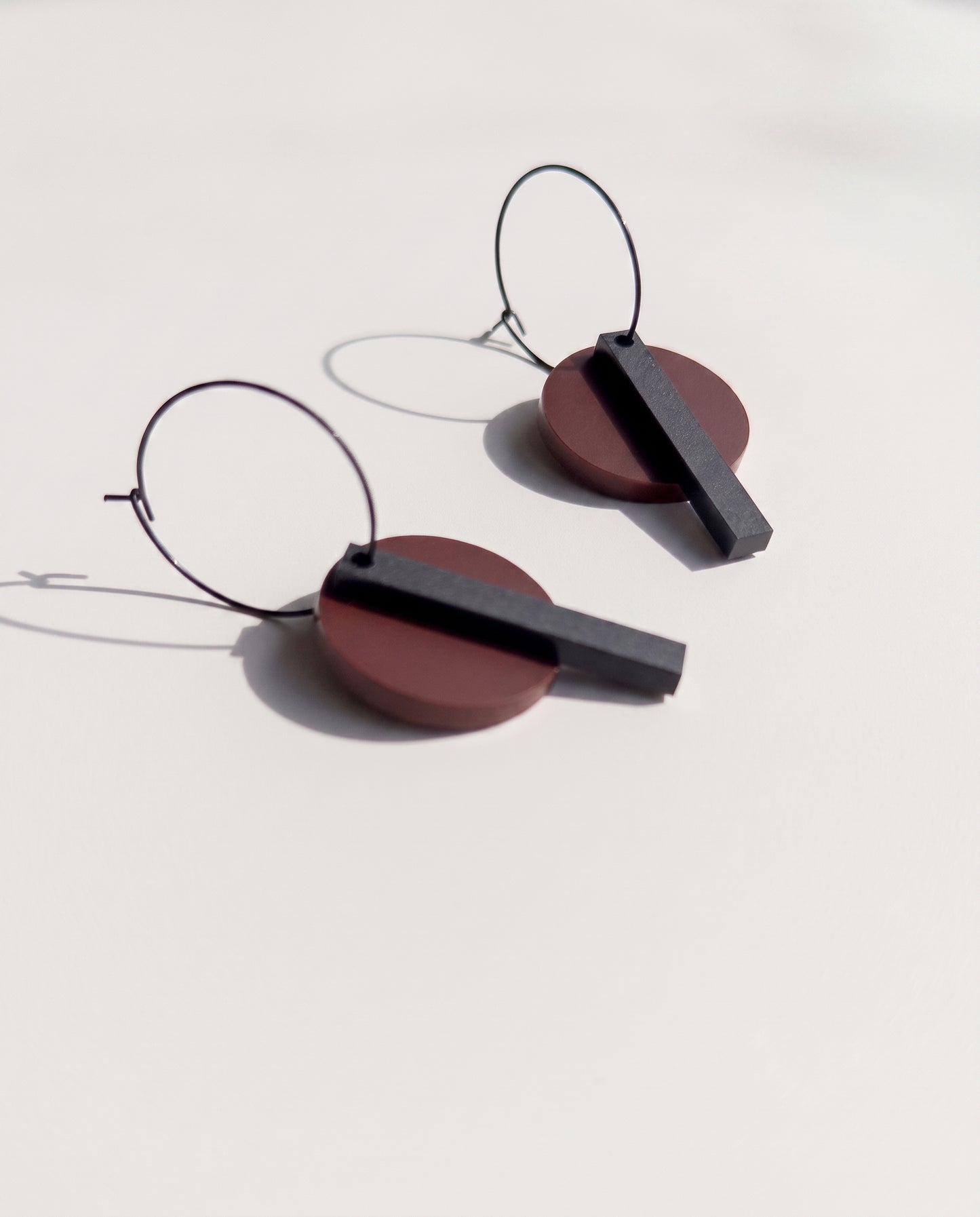 Black Bar Hoop - Merlot and Black