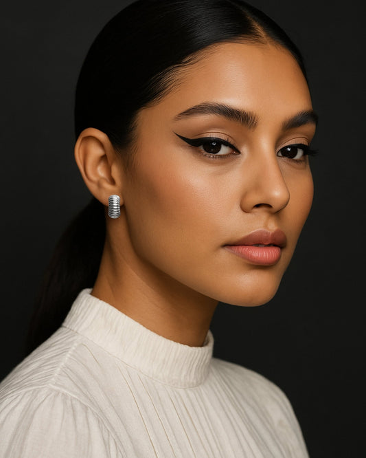 Crescent Earrings - Silver - Mingled