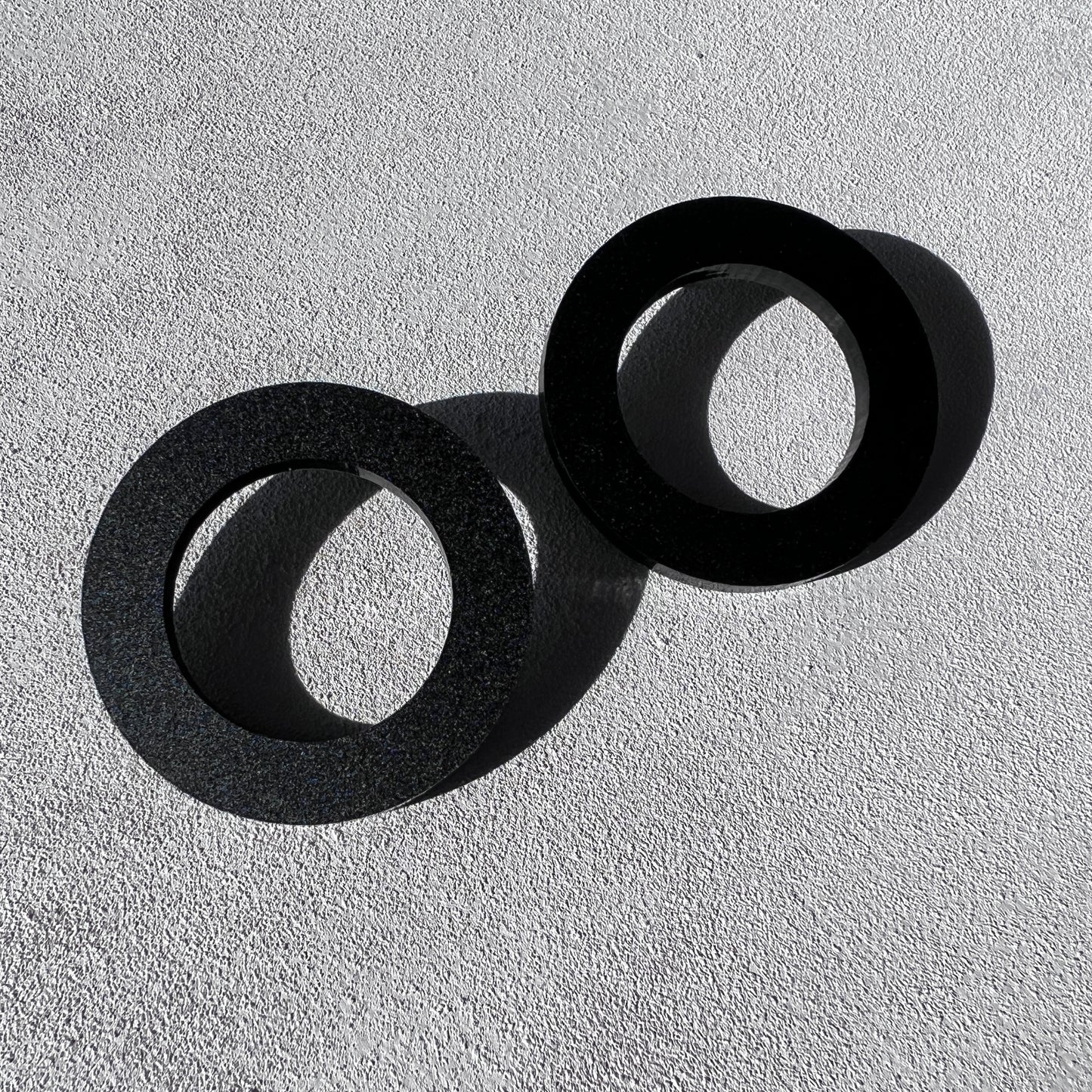 HOOP Stud Earrings - Black