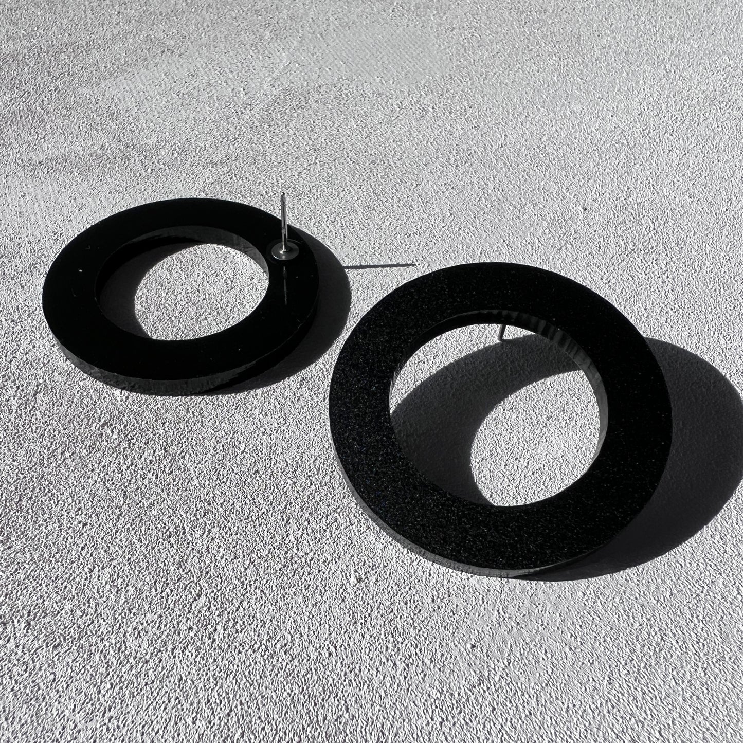 HOOP Stud Earrings - Black