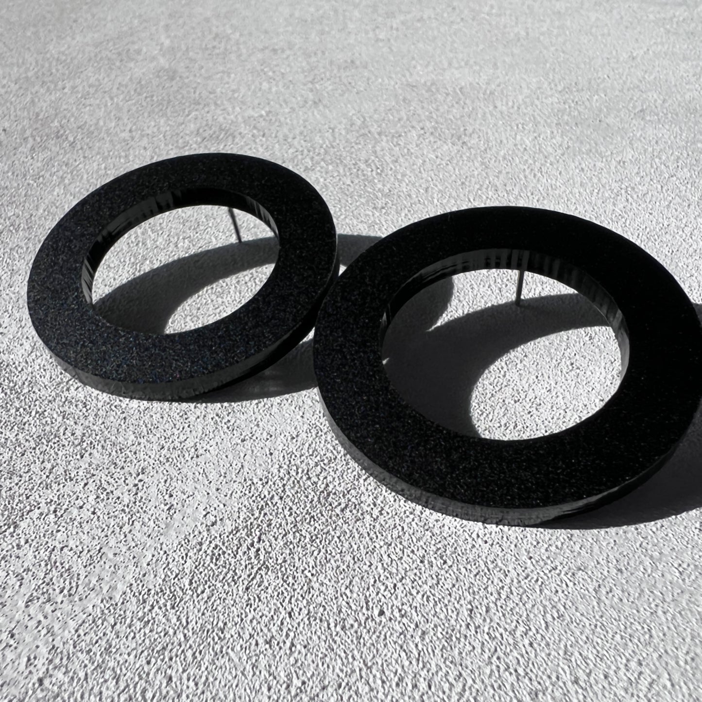 HOOP Stud Earrings - Black
