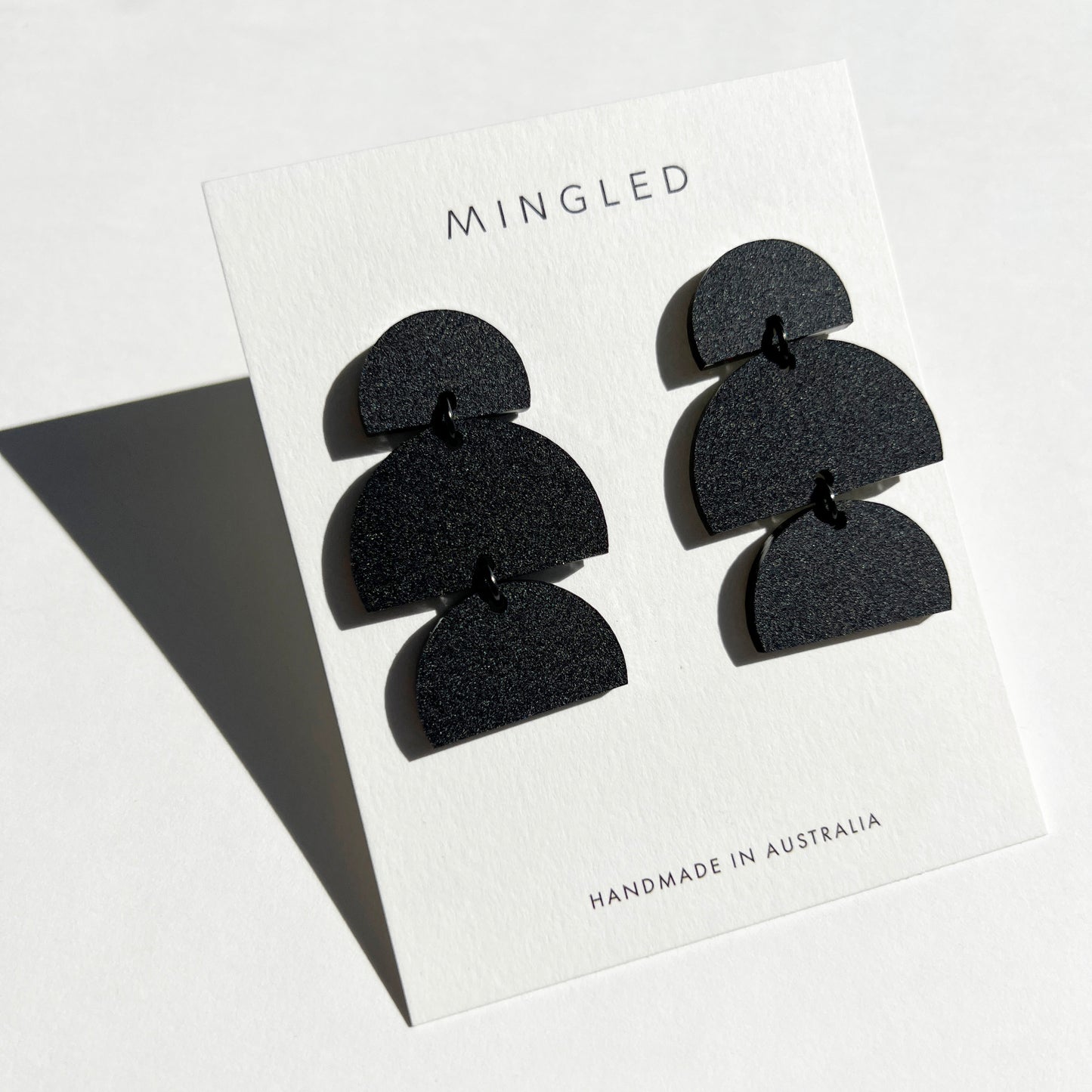 Izzy Matte Black Statement Earrings