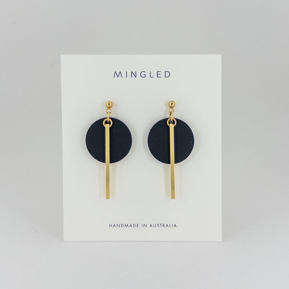 Black and Gold Statement Earrings