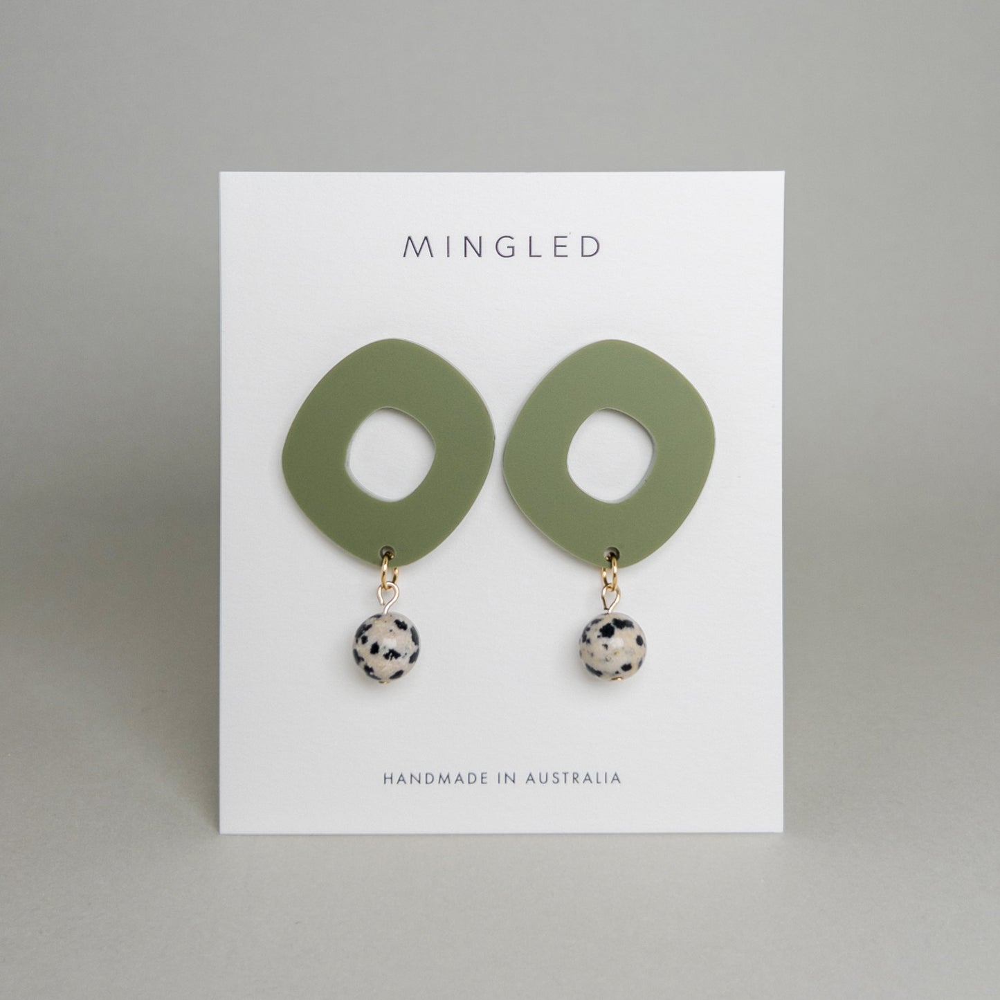 Olive Green Statement Earrings
