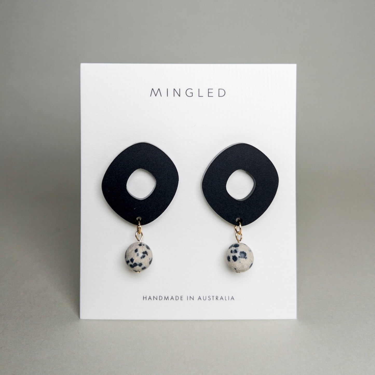 Lunar Drop Earrings - Black