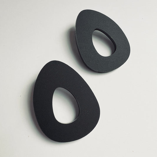 MAISIE Statement Stud Earrings - Black