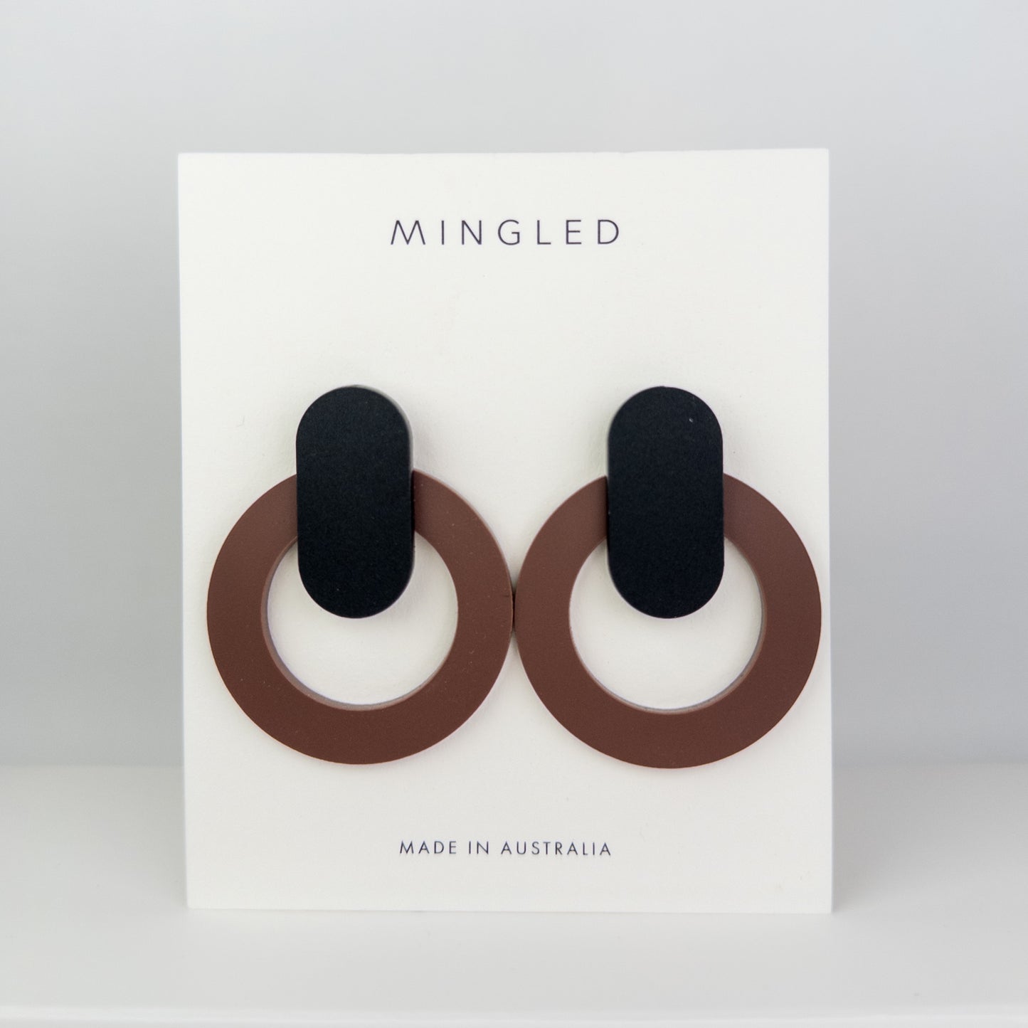 Large Nova Statement Studs - Burgundy