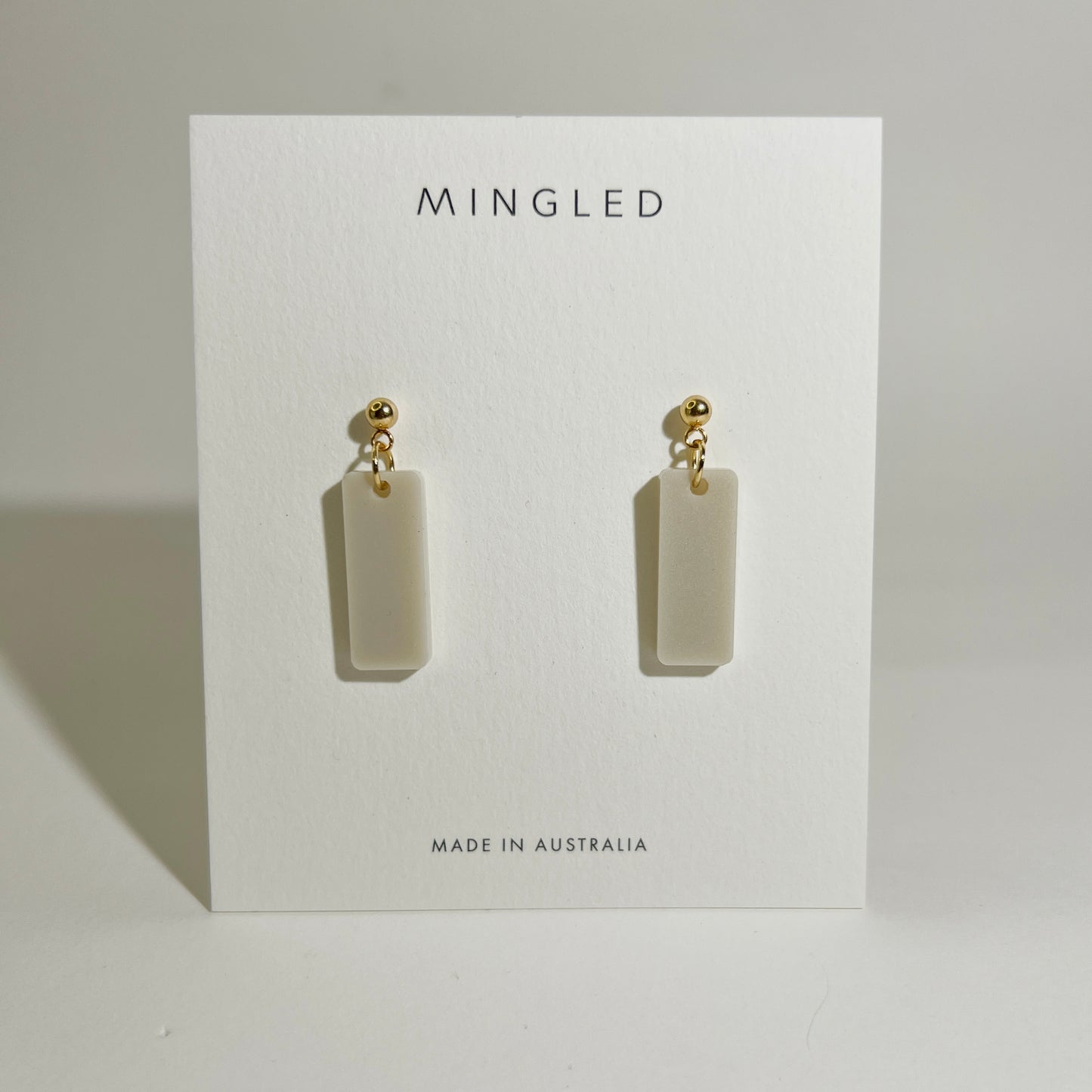 Oblong Dangle - Ivory Beige