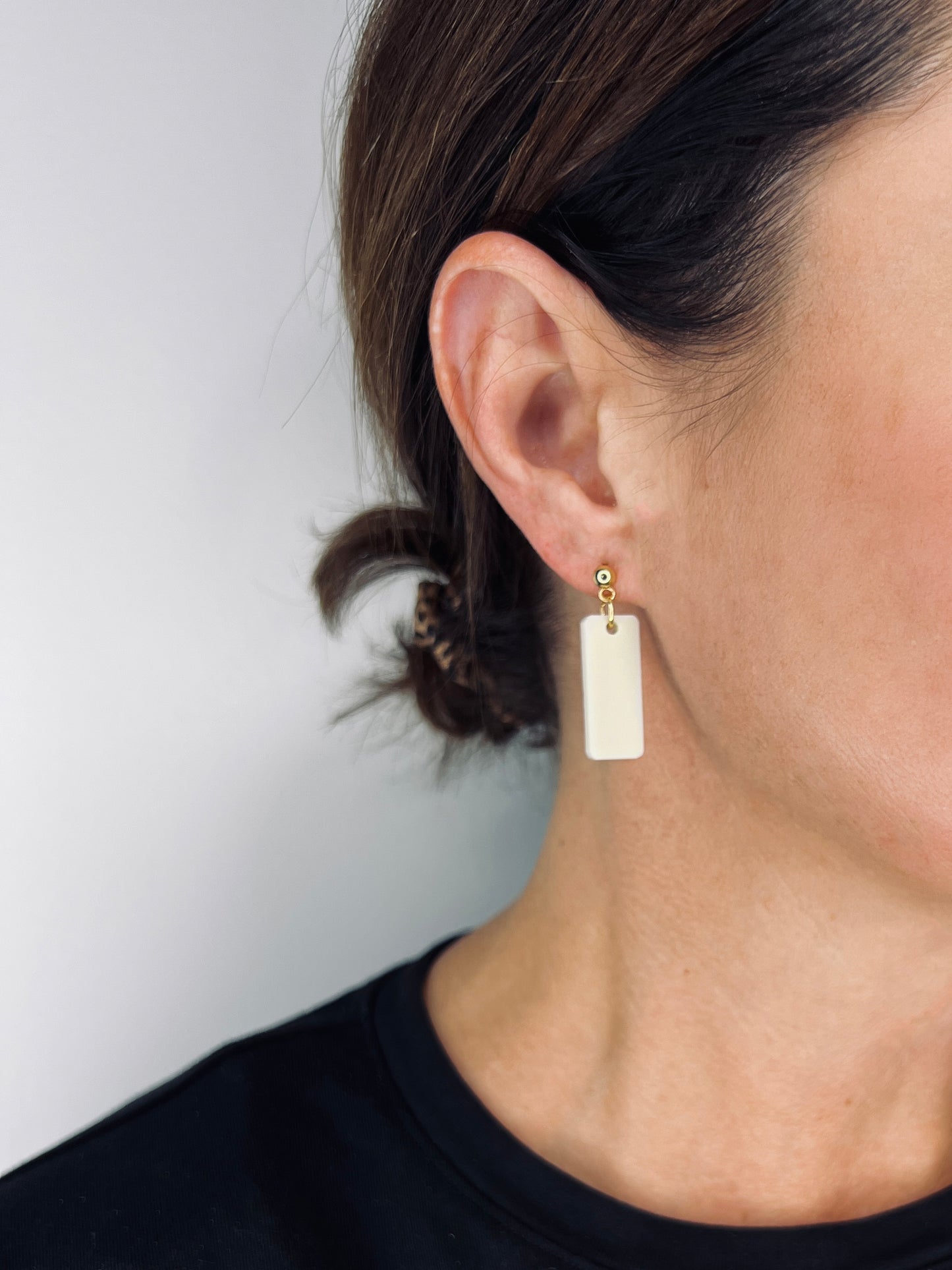 Oblong Dangle - Olive Green