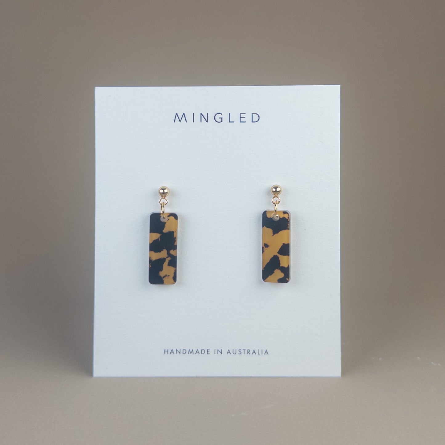 Oblong Dangle - Tortoise Shell