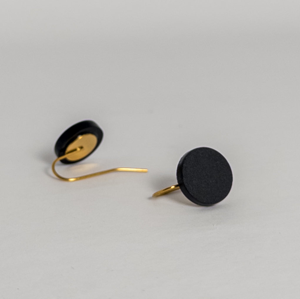 Orb Drop Earrings - Black