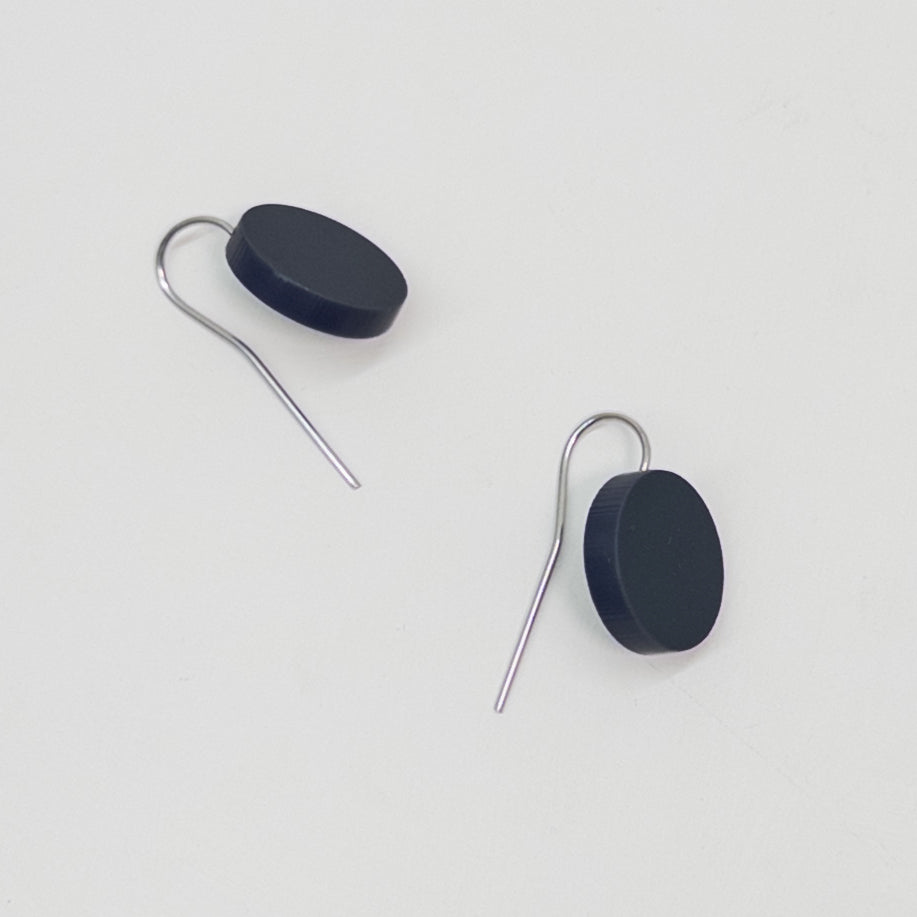 Orb Drop Earrings - Black