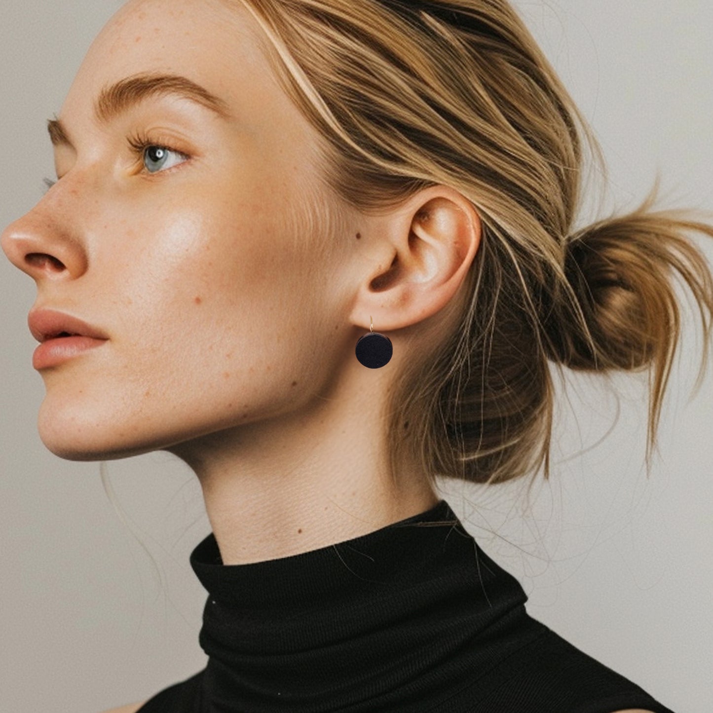Orb Drop Earrings - Black
