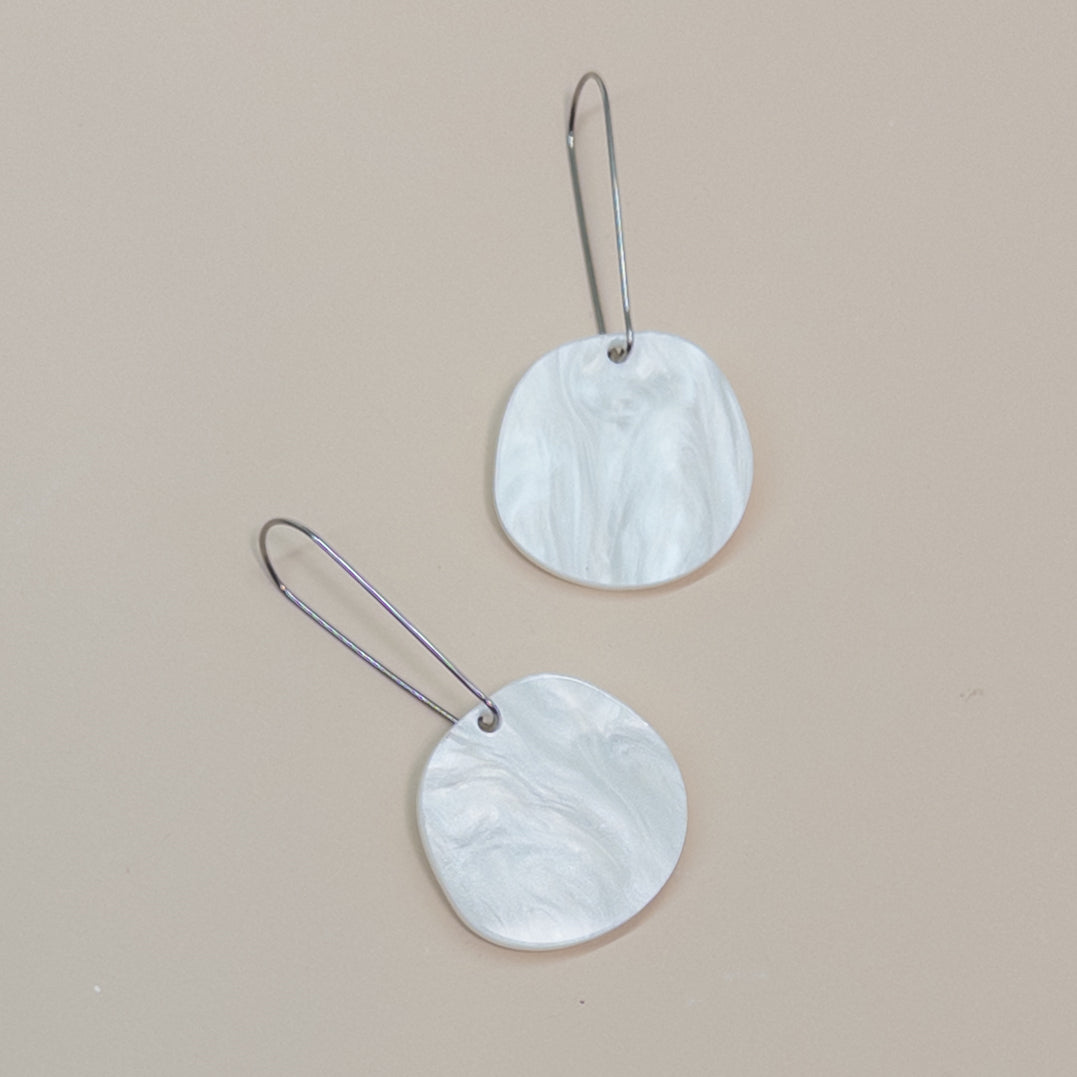 Organic Dangle Earrings - Moonstone