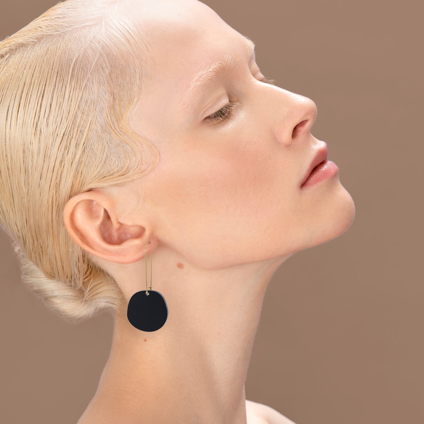 Organic Dangle Earrings - Black