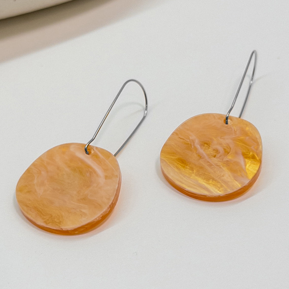 Organic Dangle Earrings - Amber Haze