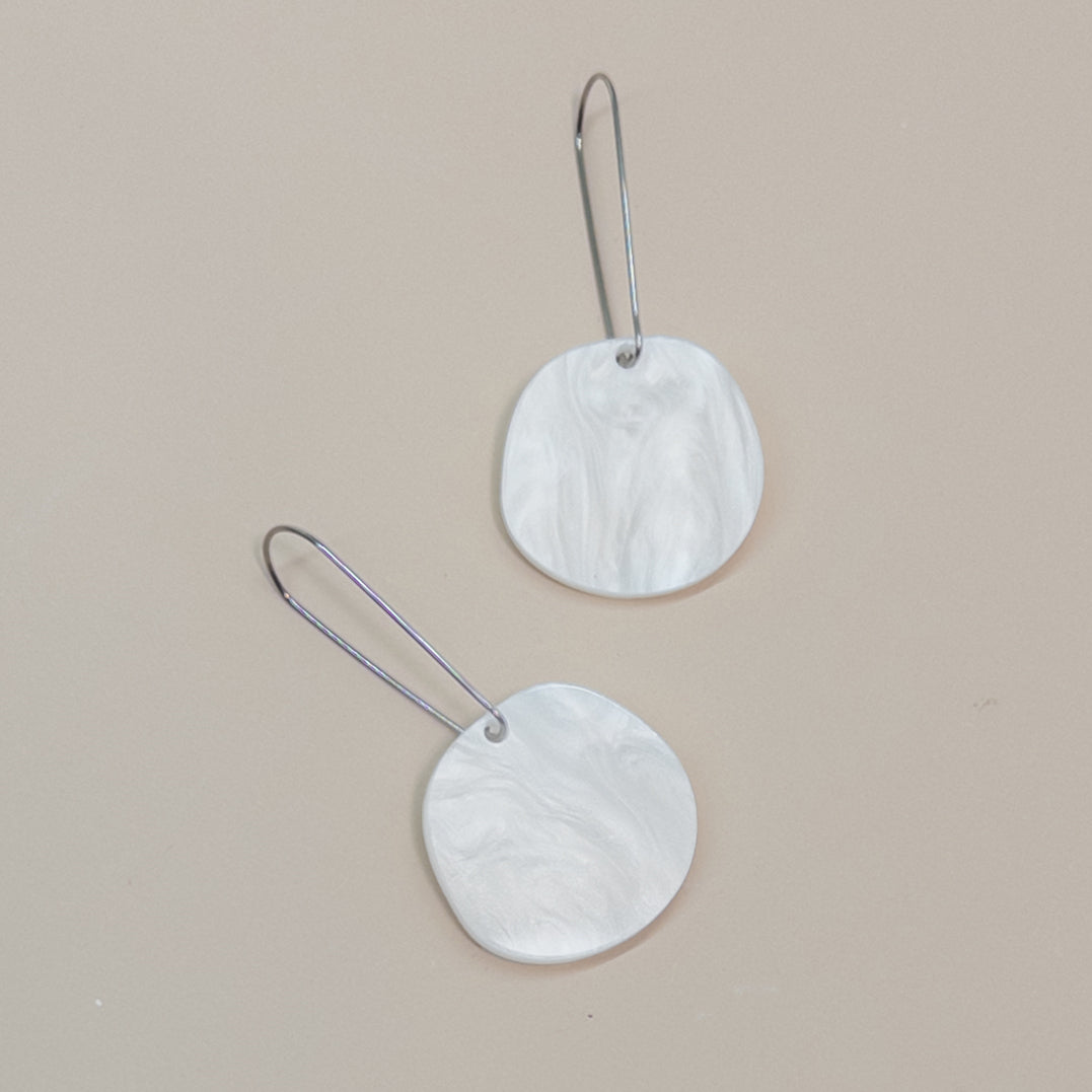 Organic Dangle Earrings - Moonstone