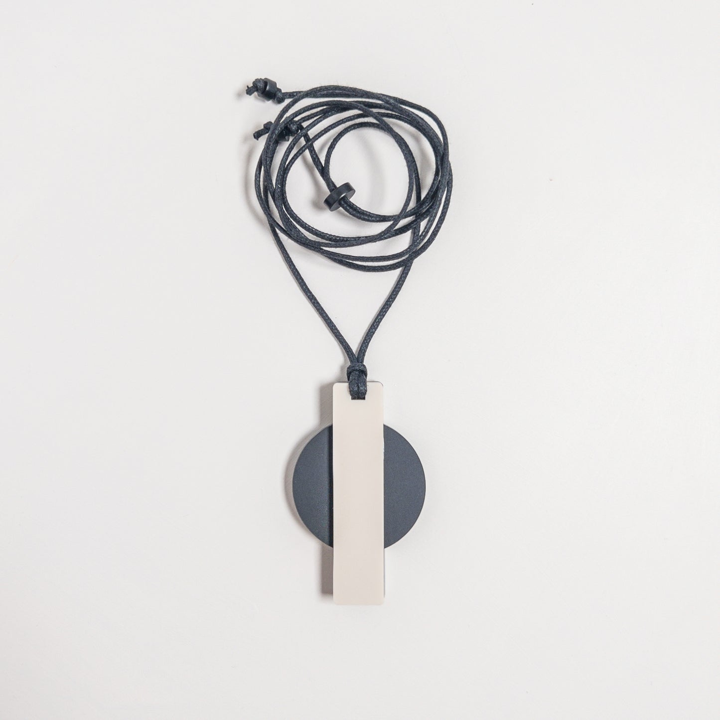 Orion Pendant Necklace - Black and Ivory Beige