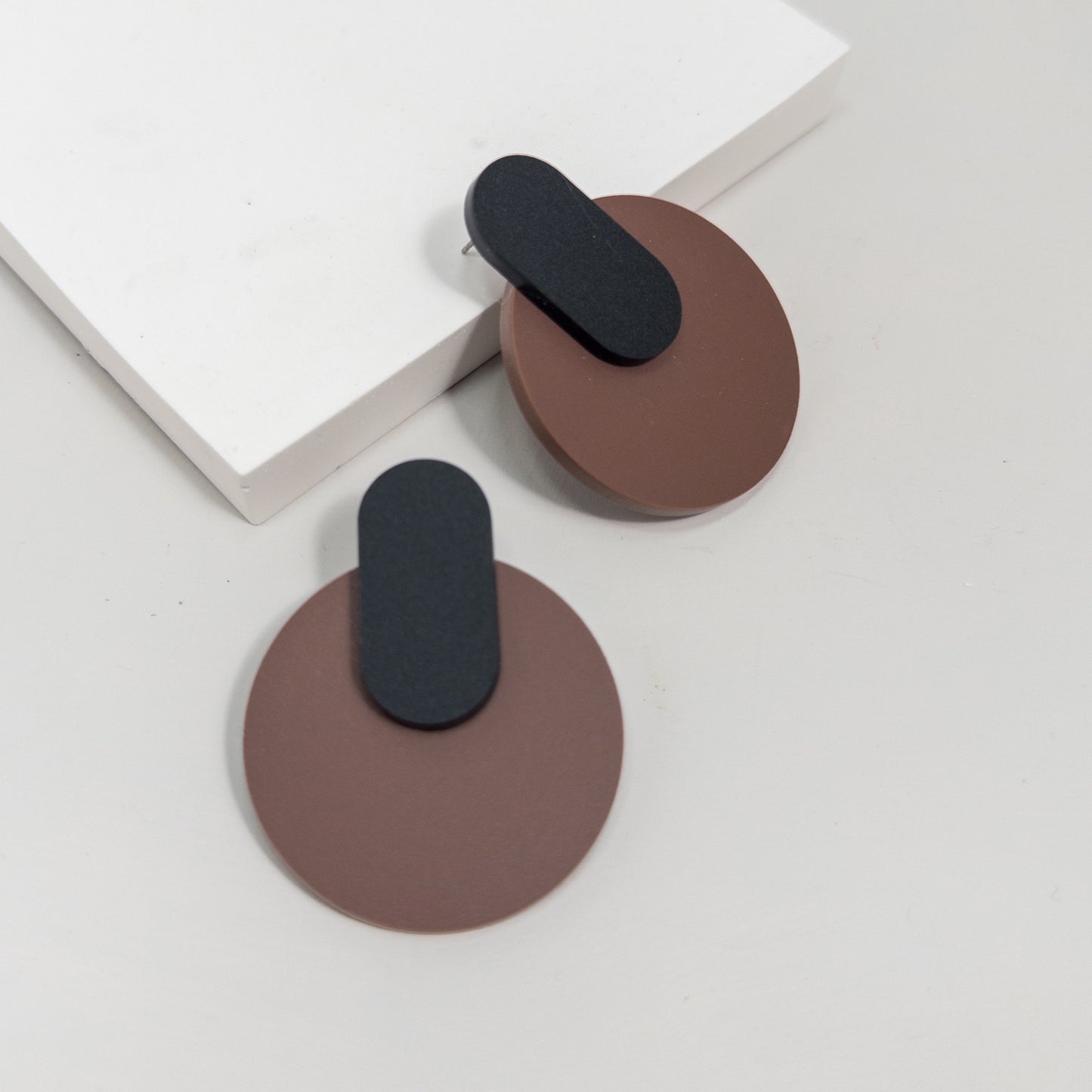 Orion Statement Studs - Burgundy