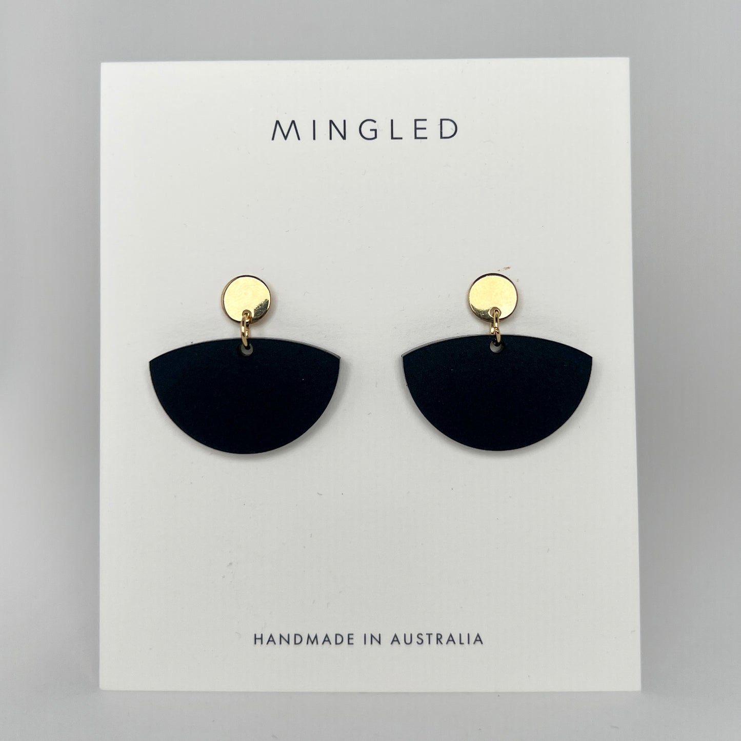 Petticoat Minimalist Dangle Earrings - Black