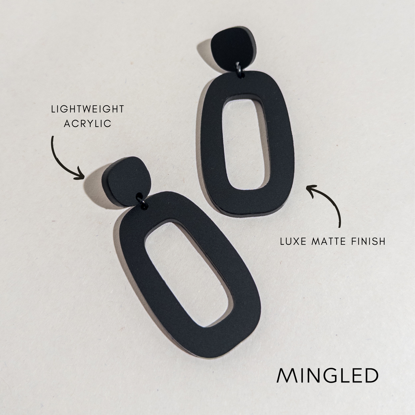 Lightweight acrylic earrings