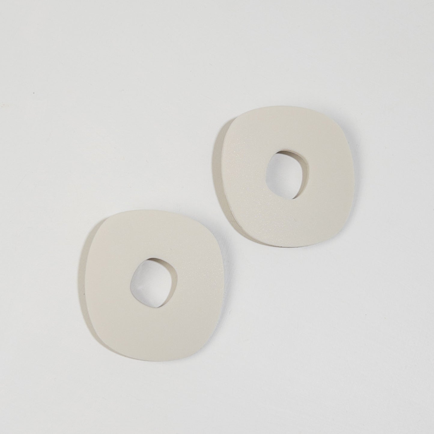 Roca Big Statement Studs - Ivory Beige
