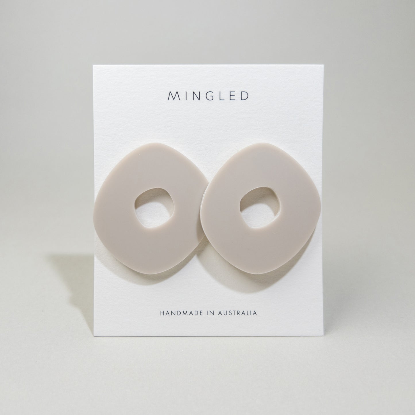 Roca Big Statement Studs - Ivory Beige