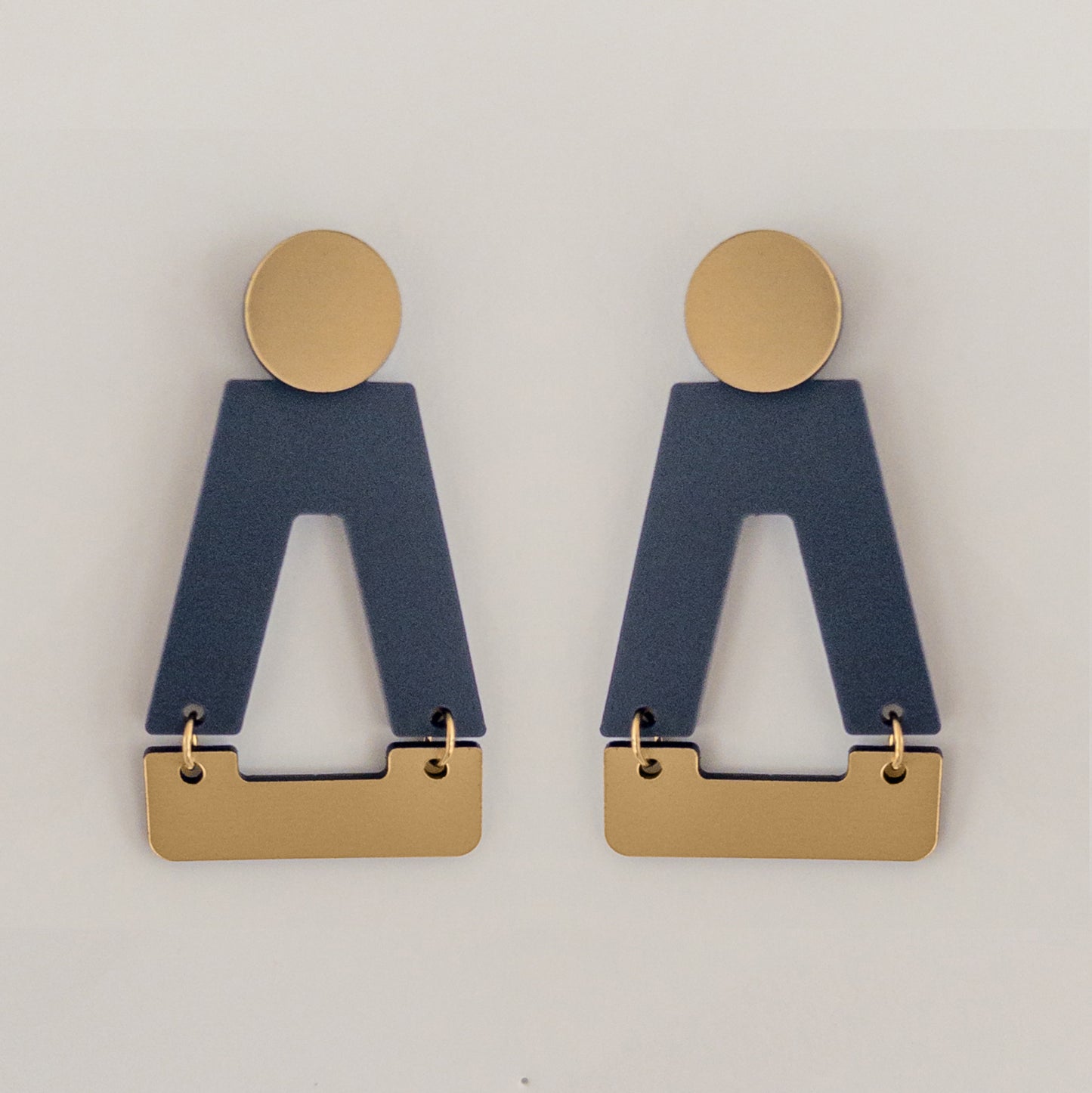 Tempio Navy Blue Statement Earrings