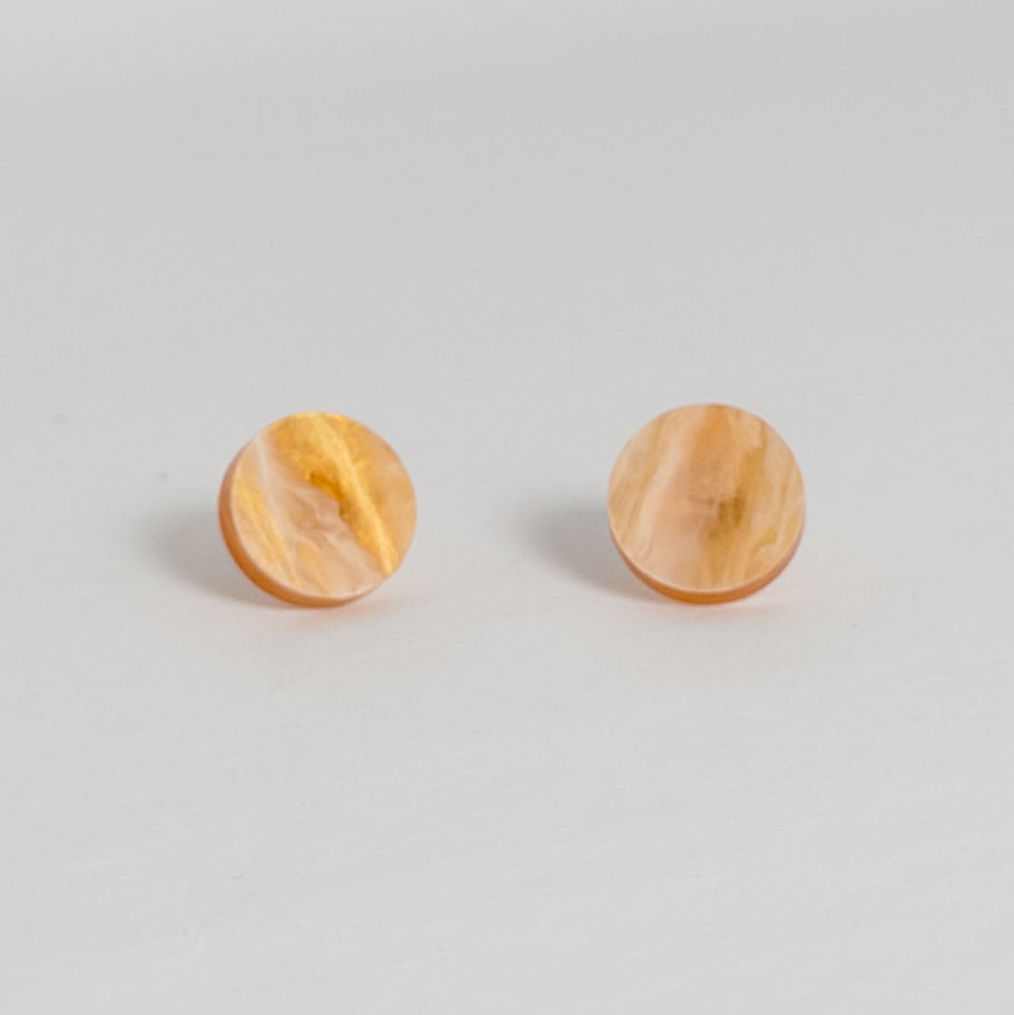 15mm Round Stud - Amber Haze