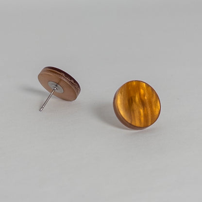 15mm Round Stud - Caramel - Mingled