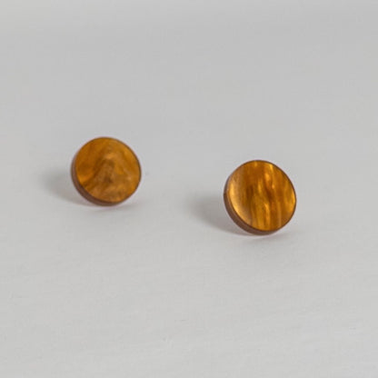 15mm Round Stud - Caramel - Mingled