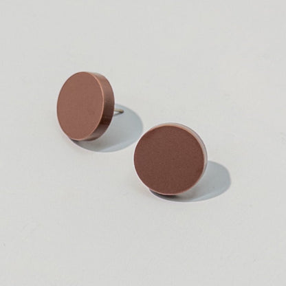 Set of 3 Studs - 15mm Round - Ivory, Burgundy, Black - Mingled