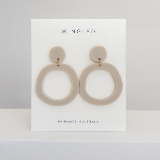ALEXA Dangle Earrings - Ivory Beige