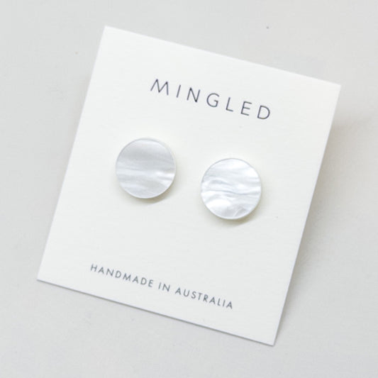 15mm Round Stud - Moonstone