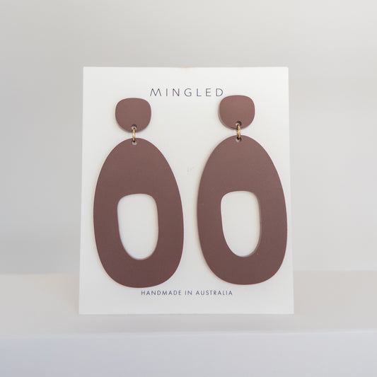 SOKO Large Statement Earrings - Burgundy