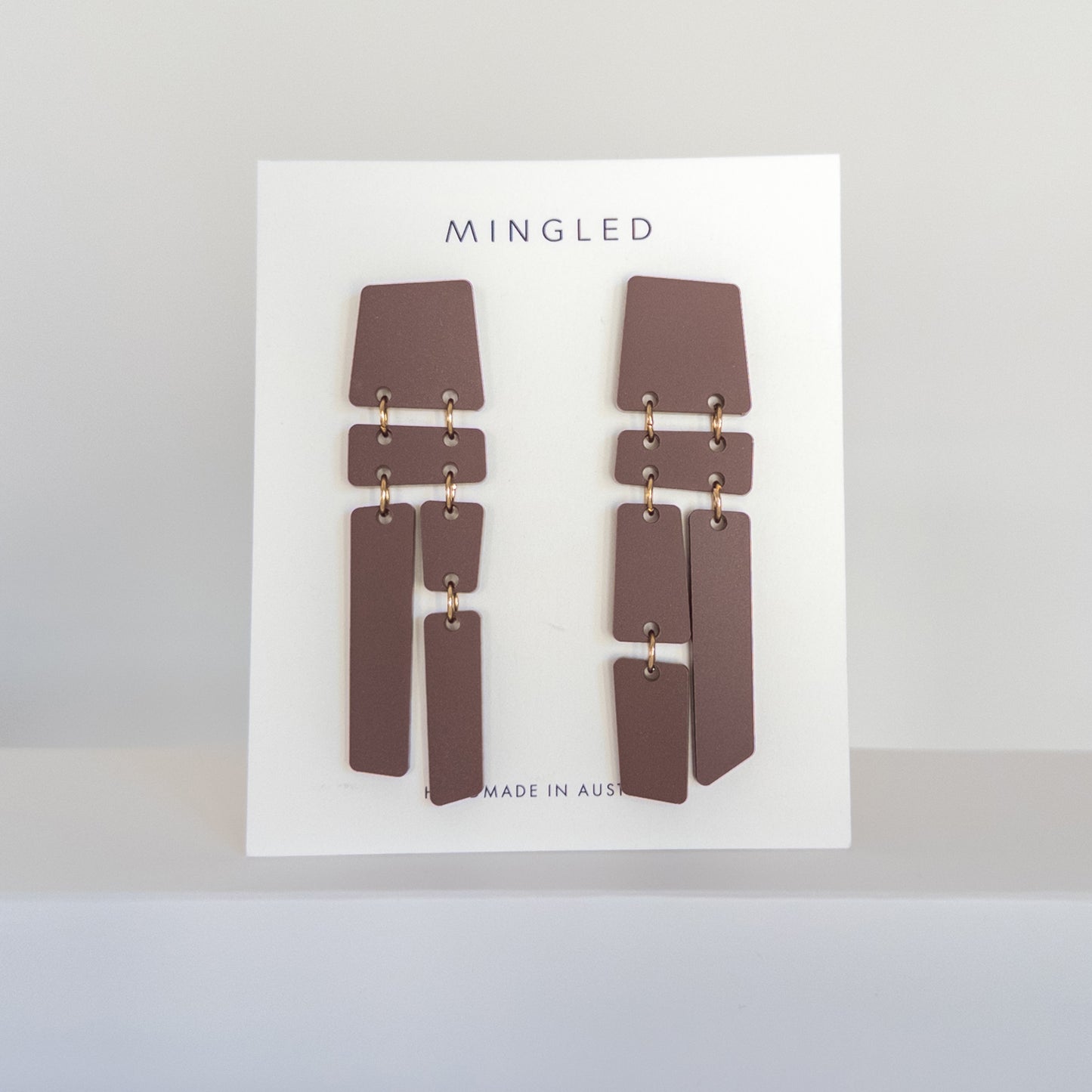 PILA Statement Earrings - Burgundy