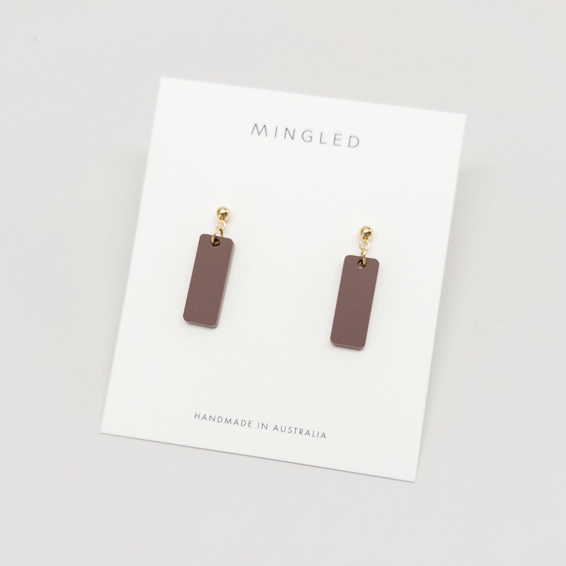 Oblong Dangle - Burgundy - Mingled