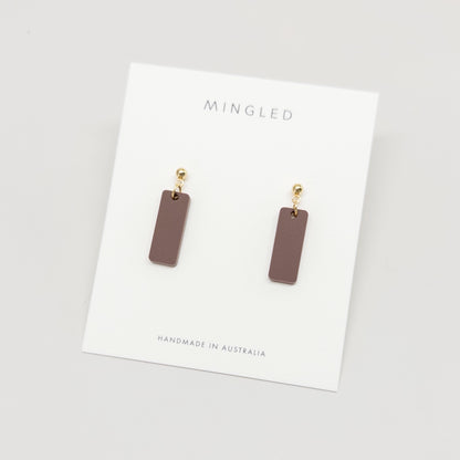 Oblong Dangle - Burgundy - Mingled