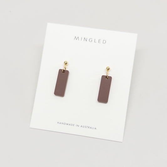 Oblong Dangle - Burgundy