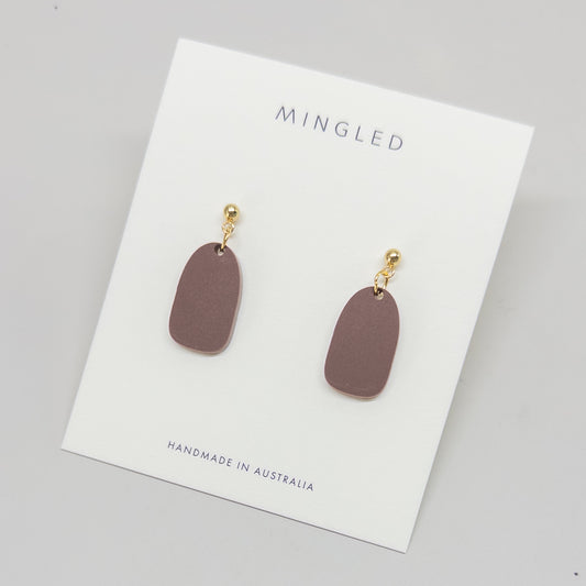 Clio Earrings - Burgundy