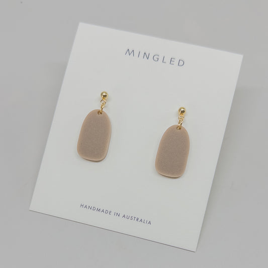 Clio Taupe Dangle Earrings
