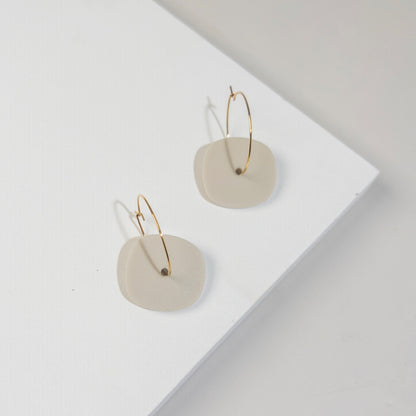 Aura Hoop - Matte Ivory Beige - Mingled