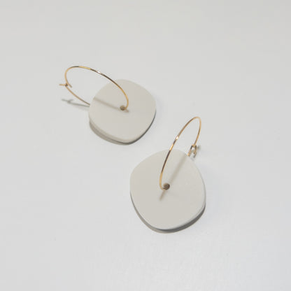 Aura Hoop - Matte Ivory Beige - Mingled
