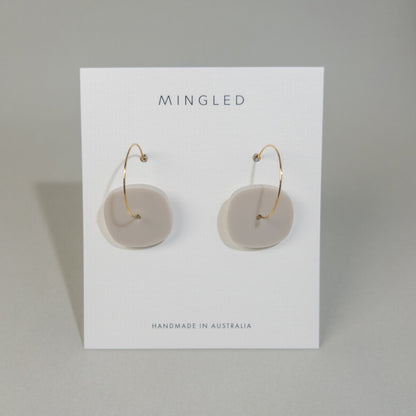 Aura Hoop - Matte Ivory Beige - Mingled