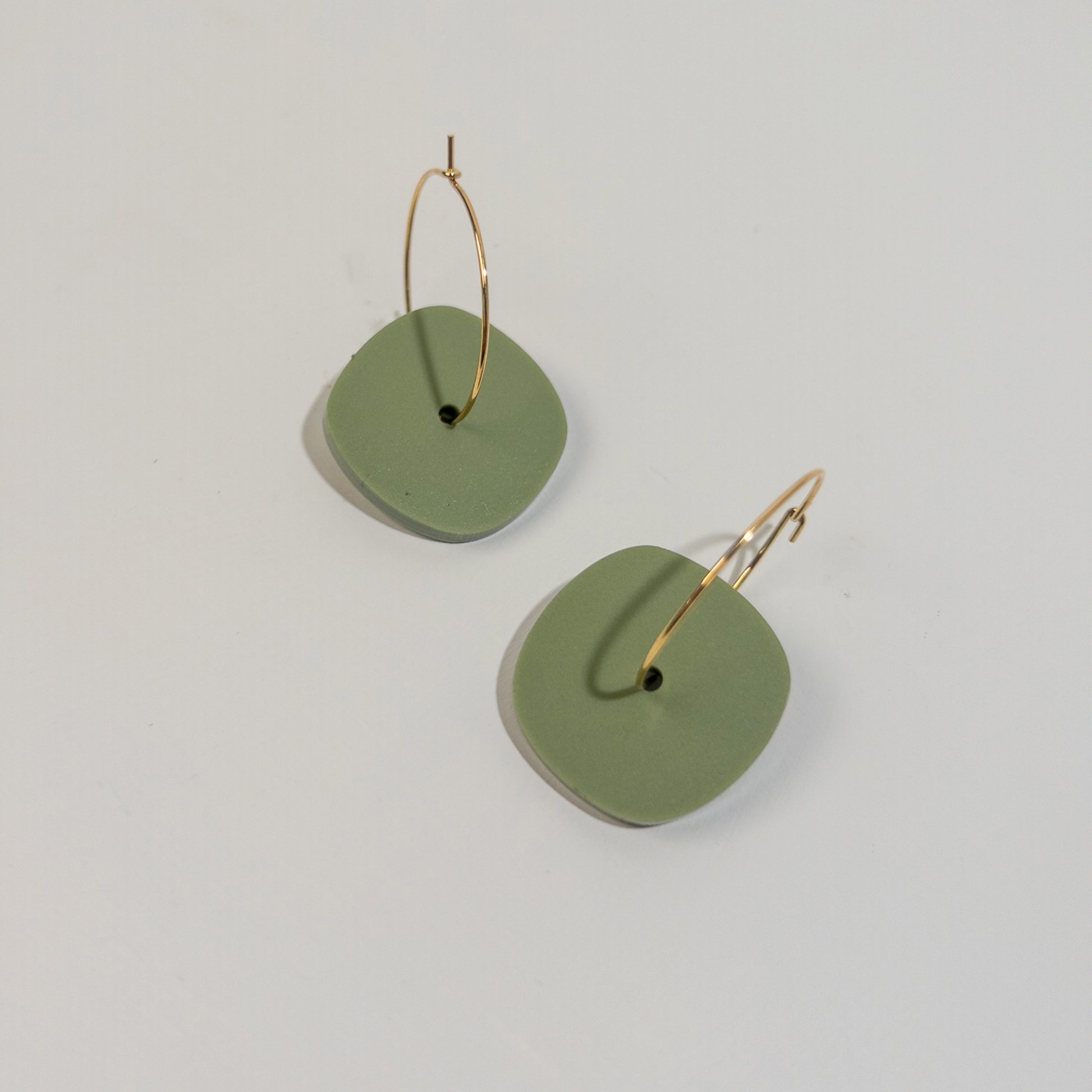 Olive Green Hoops