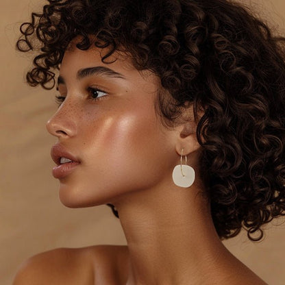 Aura Hoop - Matte Ivory Beige - Mingled