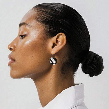 Aura Hoop - Black and White Pearl - Mingled